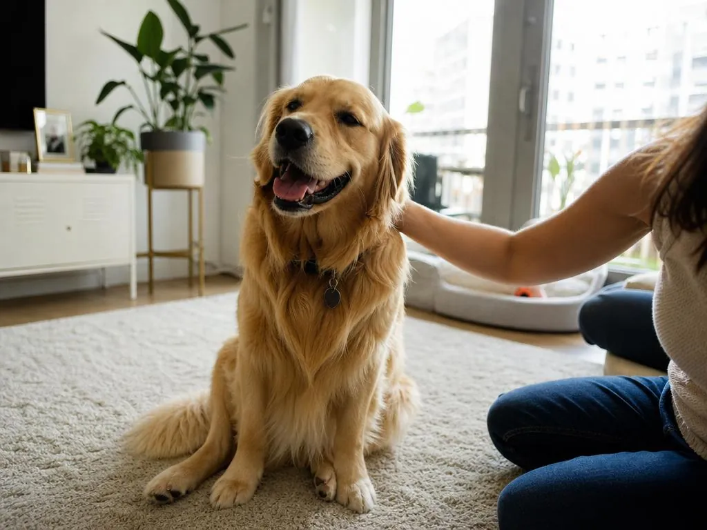 Dog in a pet-friendly unit